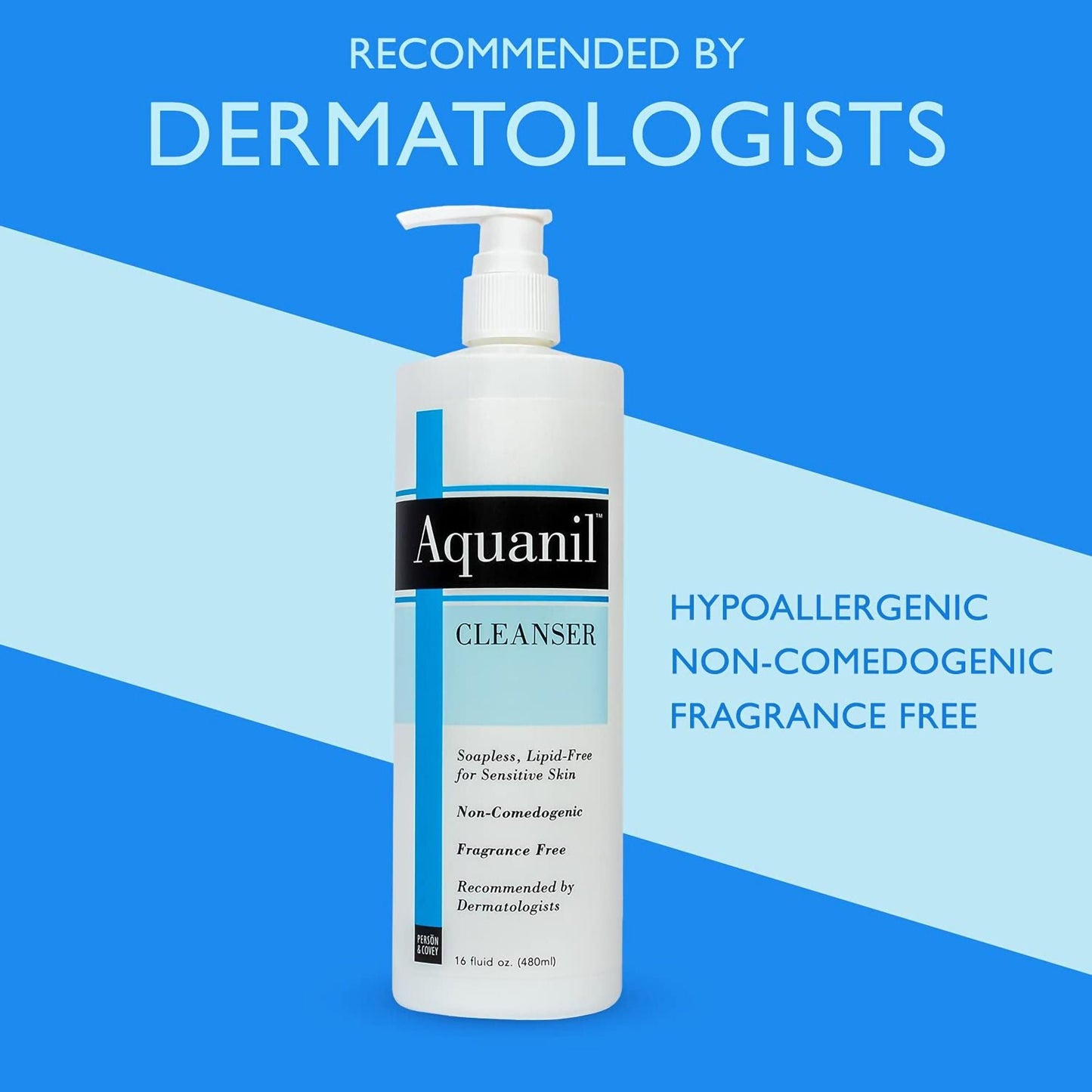 Aquanil Facial Cleanser Liquid Pump Bottle Unscented