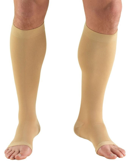 Truform Compression Stocking Knee High 3X-Large Beige Open Toe