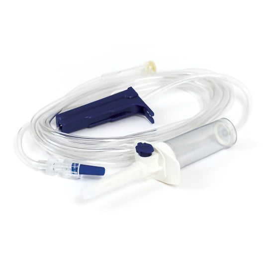 TrueCare Primary IV Administration Set Gravity 1 Port 20 Drops / mL Drip Rate 15 Micron Filter 92 Inch Tubing Solution Without Flow Regulator