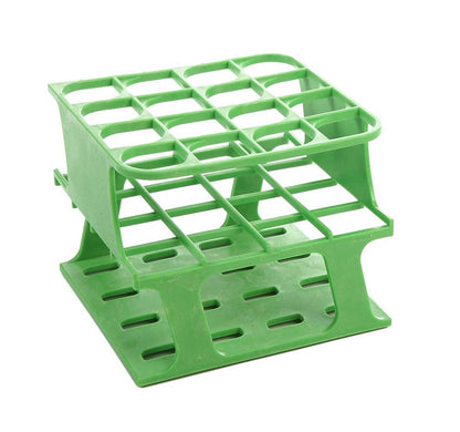 HS27504C - OneRack® Half-Size 25mm 16-Place Tube Rack, Green