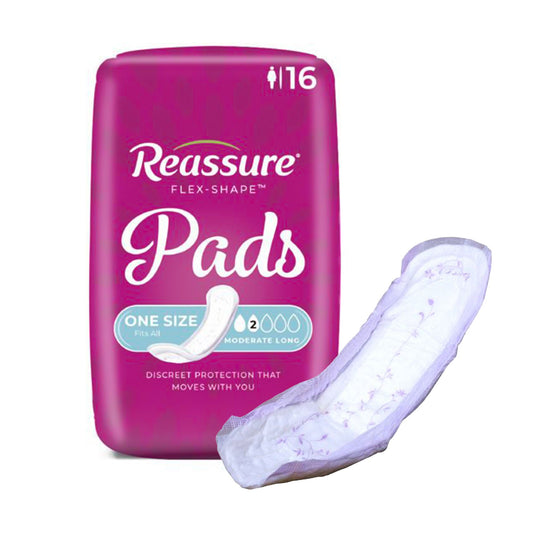 Reassure® Flex-Shape Pad™, Long Pad for Moderate Incontinence