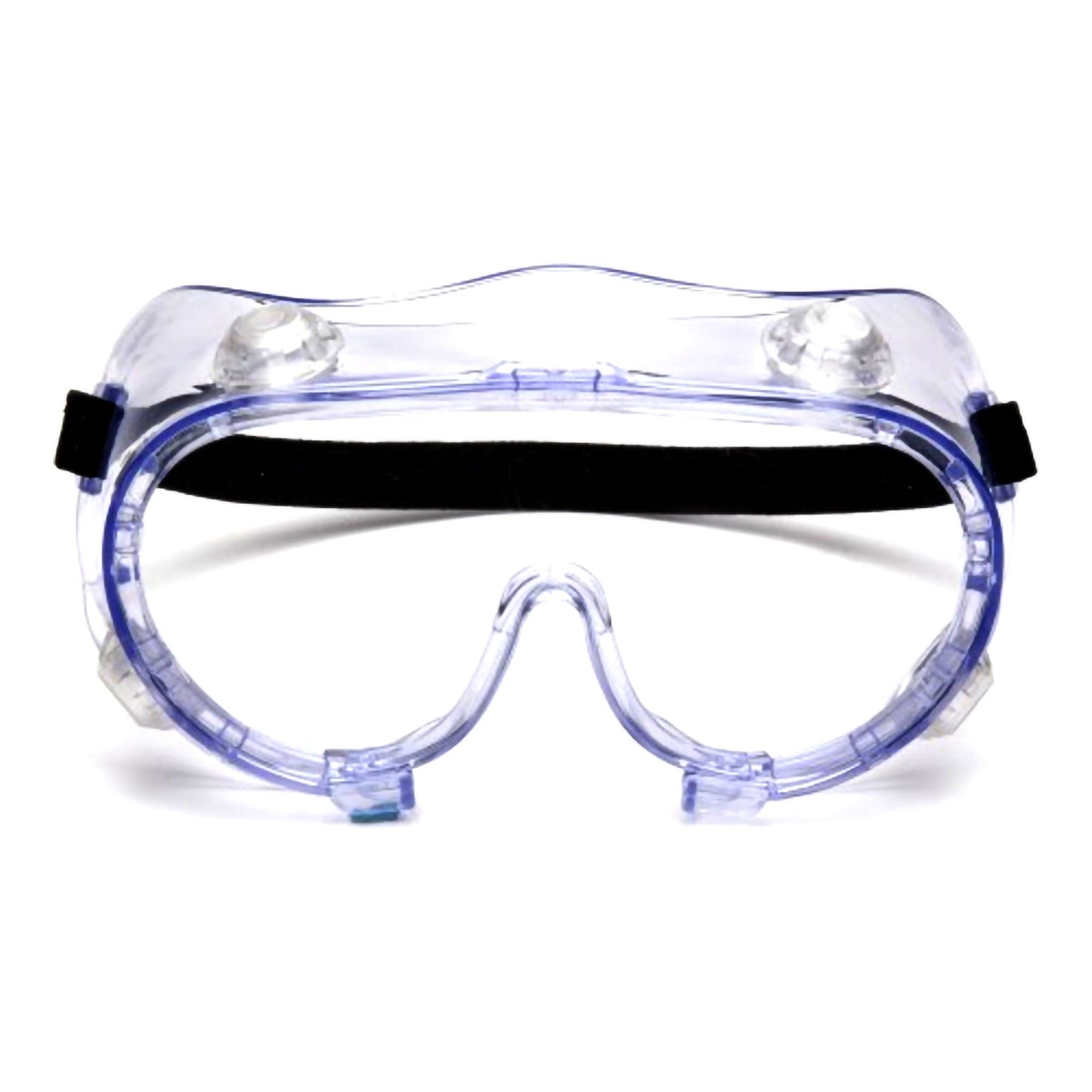 Pyramex Protective Goggles Fit Over Uncoated Clear Tint Polycarbonate Lens Clear Frame Elastic Strap One Size Fits Most