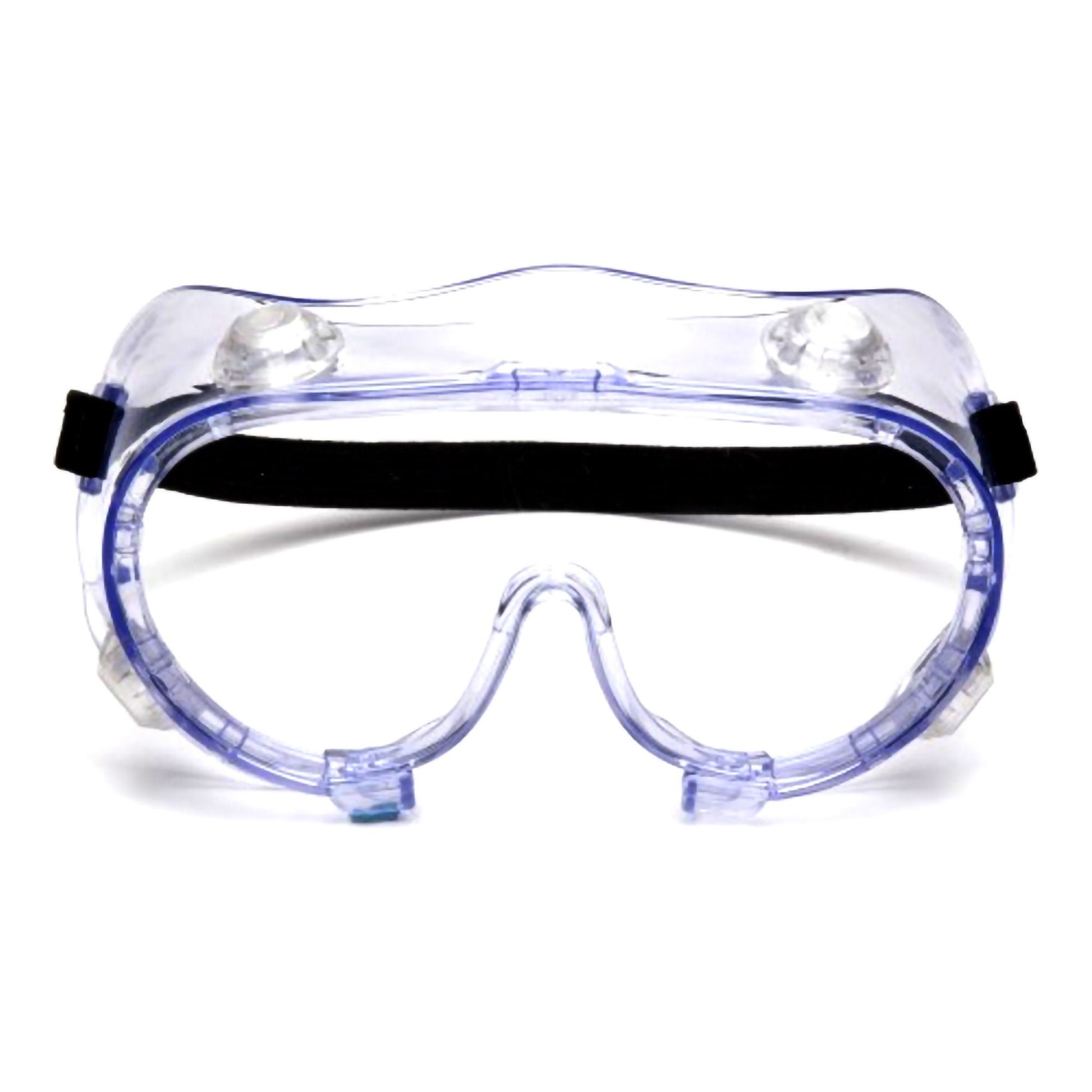 Pyramex Protective Goggles Fit Over Uncoated Clear Tint Polycarbonate Lens Clear Frame Elastic Strap One Size Fits Most
