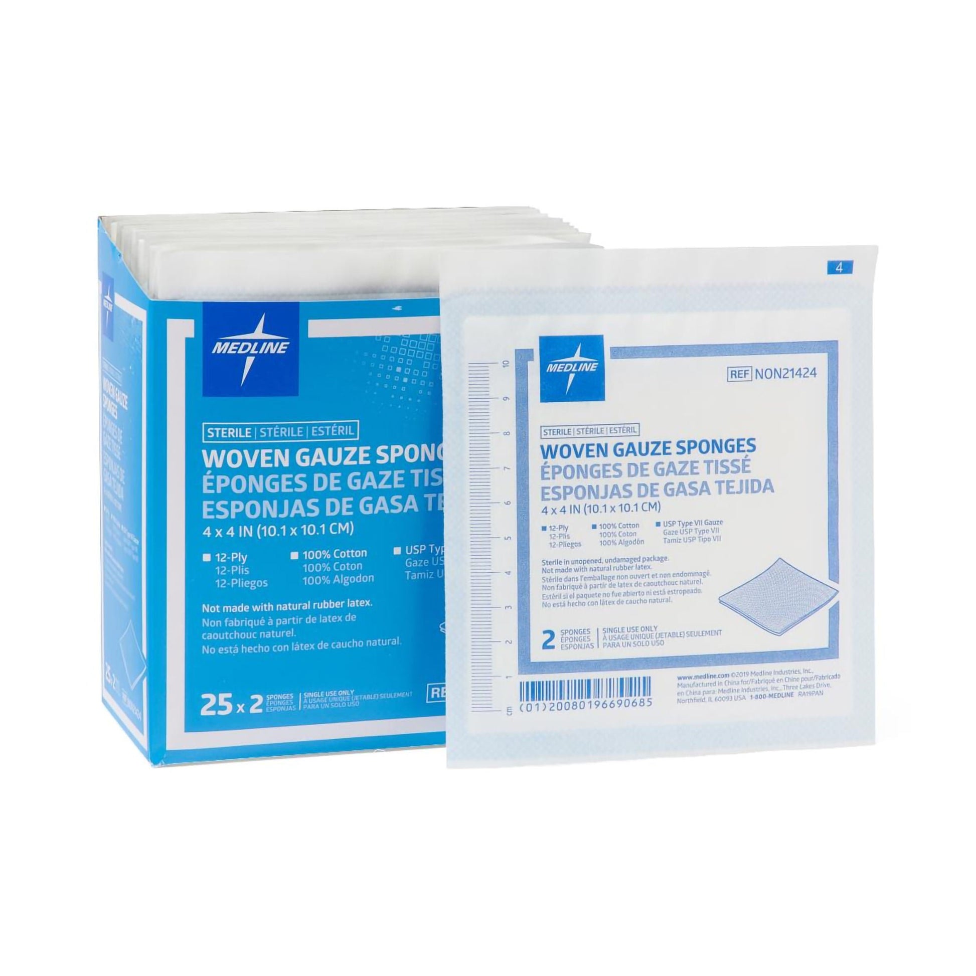 Sterile USP Type VII Gauze Sponge, 12-Ply
