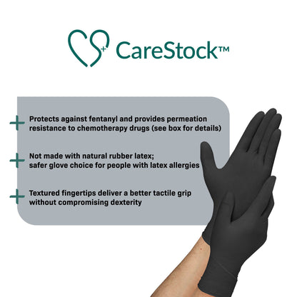 CareStock™ Nitrile Exam Gloves, Black - view 3