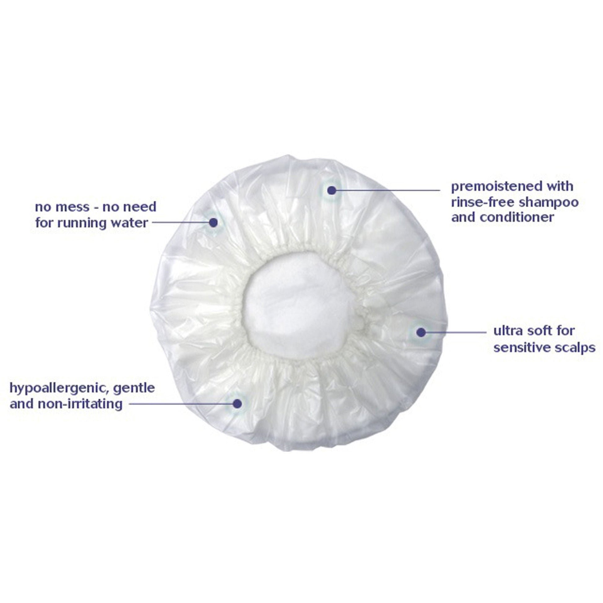 DawnMist® Shower Cap, Individually Packed, Clear