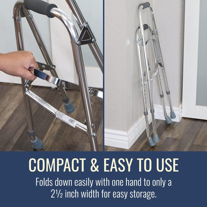 DMI® Folding Walker, Silver