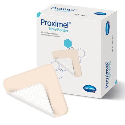 Proximel Non-Border Foam Dressing Without Border Waterproof Backing Silicone Face Square