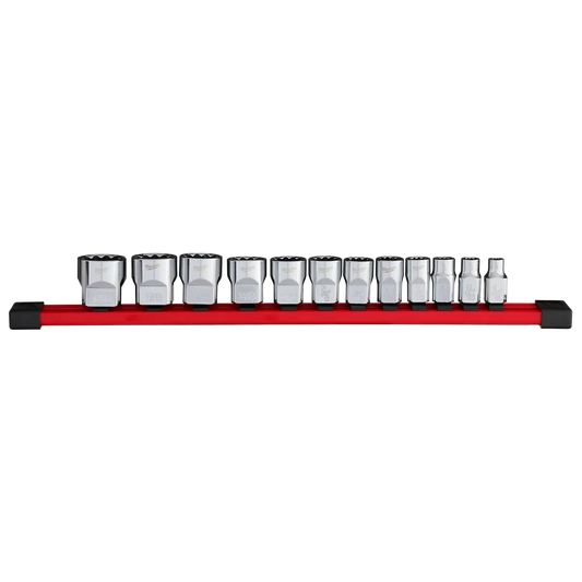 Milwaukee 12pc 3/8" Drive 12-Point SAE Socket Set 48-22-9420 | Chrome Vanadium Steel