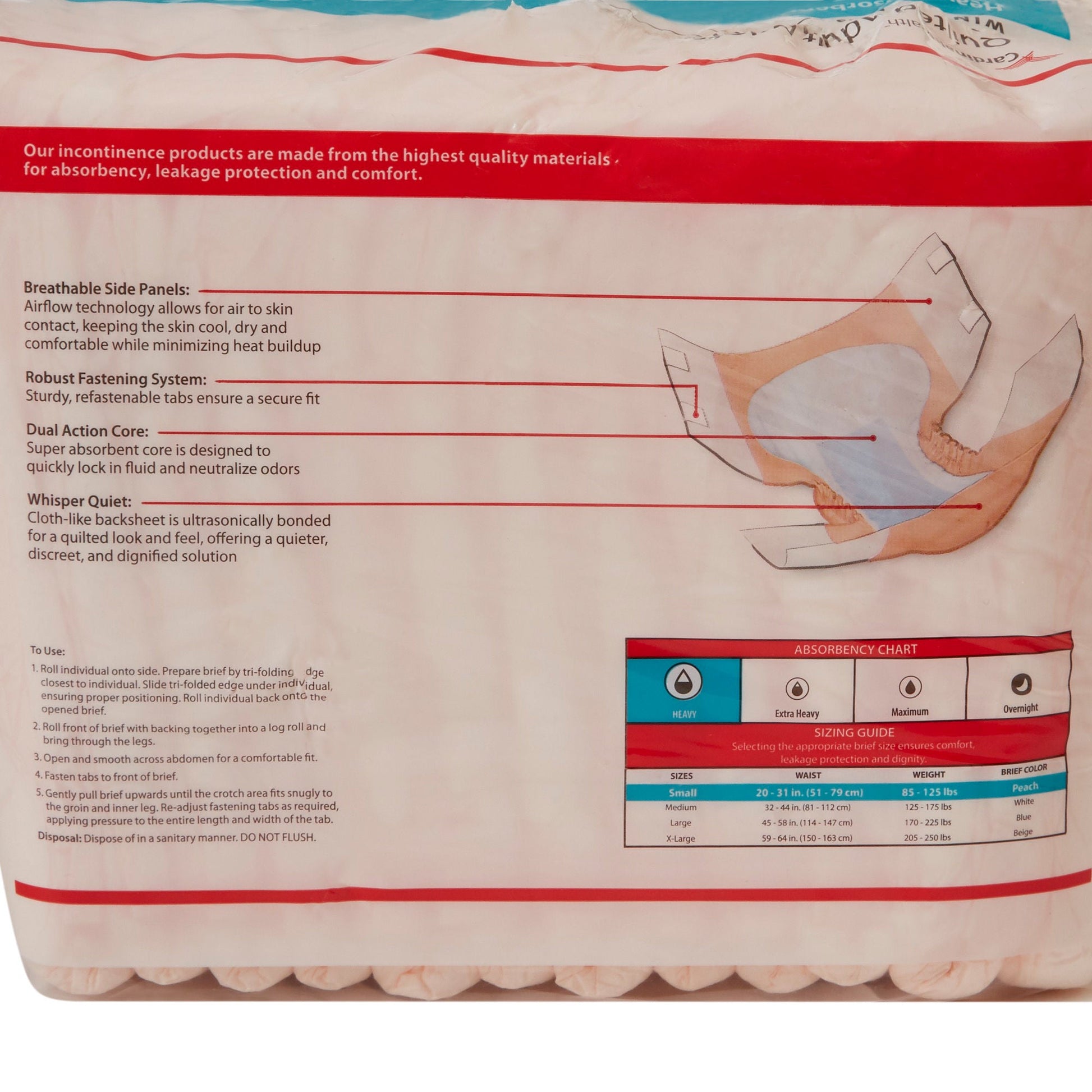 Wings™ Plus Heavy Absorbency Incontinence Brief