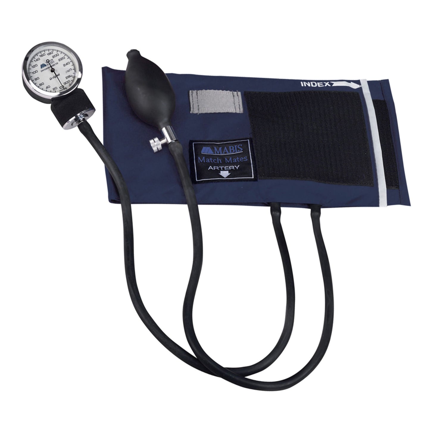Mabis® Match Mates Manual Aneroid Sphygmomanometer with Cuff, Dark Blue