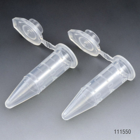 0.6 mL Microcentrifuge Tubes, Attached Flat-Top Cap, PP — Graduated, 1000/Case | Globe Scientific