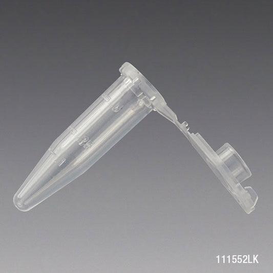 Microcentrifuge Tubes, PP, Attached Locking Snap Cap, Graduated — 0.5–2.0 mL, 500/Pack | Globe Scientific