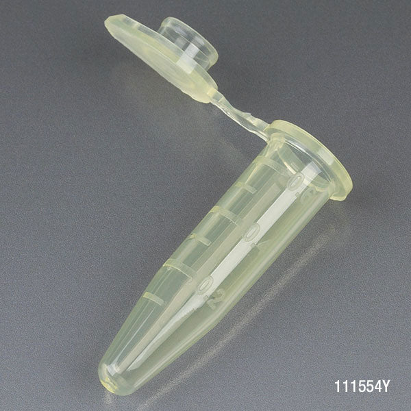 Microcentrifuge Tubes, Attached Snap Cap, Graduated PP — 0.5/1.5/2.0 mL, Assorted Colors, 500/Pack | Globe Scientific