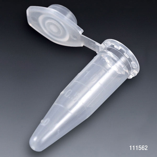 Microcentrifuge Tubes, Attached Snap Cap, Graduated PP — 1.5 & 2.0 mL, Natural, 500/Bag | Globe Scientific
