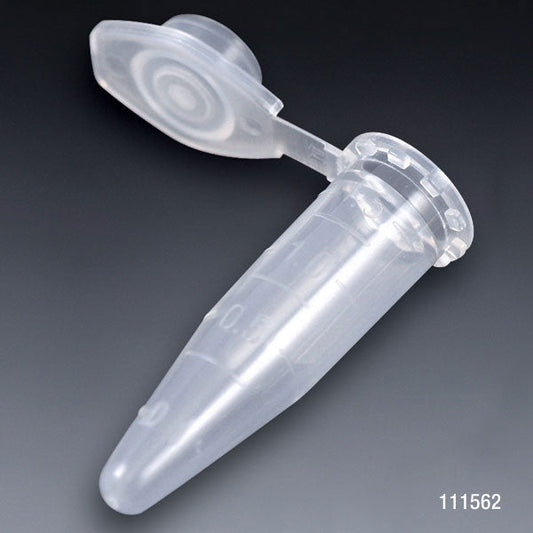 Microcentrifuge Tubes, Attached Snap Cap, Graduated PP — 1.5 & 2.0 mL, Natural, 500/Bag | Globe Scientific