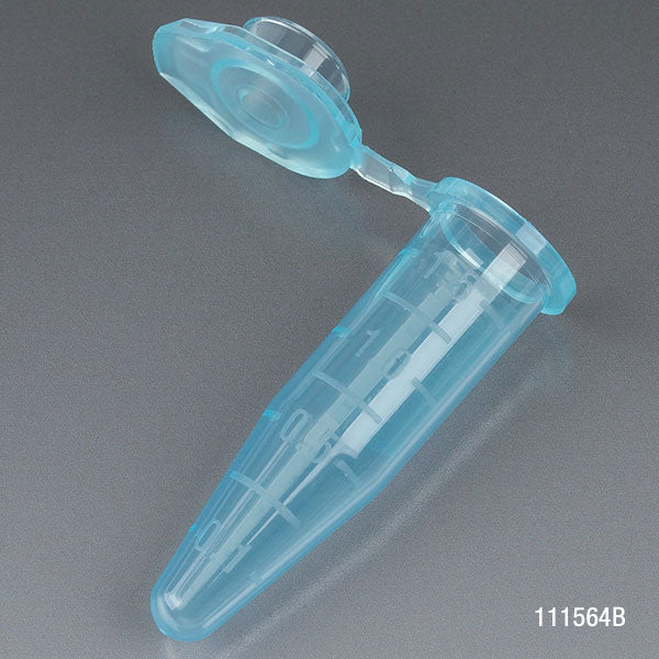 Microcentrifuge Tubes, PP Attached Snap Cap, Graduated Blue — 0.5/1.5/2.0 mL, 500/Stand | Globe Scientific