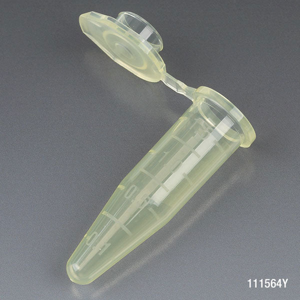 Microcentrifuge Tubes, Attached Snap Cap, Graduated PP — 0.5/1.5/2.0 mL, Assorted Colors, 500/Pack | Globe Scientific
