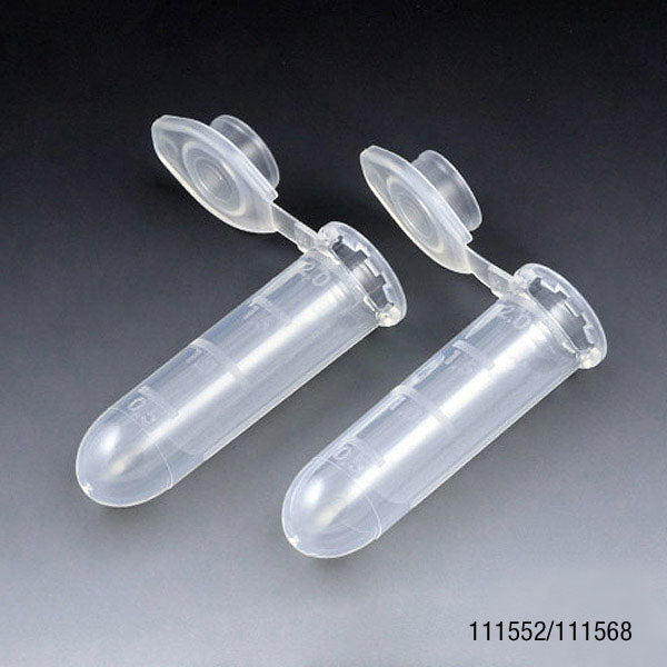 Microcentrifuge Tubes, PP Attached Snap Cap, Graduated, Natural — 1.5 & 2.0 mL, 500/Pack | Globe Scientific
