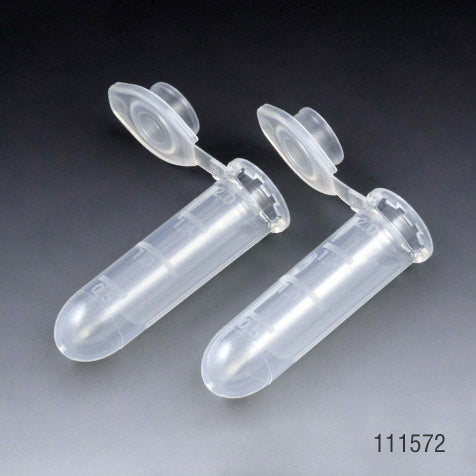 Microcentrifuge Tubes, Attached Snap Cap, Graduated PP — 1.5 & 2.0 mL, Natural, 500/Bag | Globe Scientific