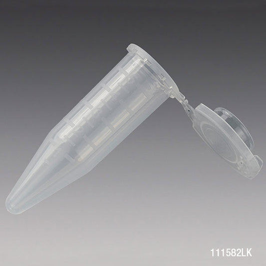 Microcentrifuge Tube, 5.0mL, PP, Attached Locking Snap Cap, Graduated, Natural