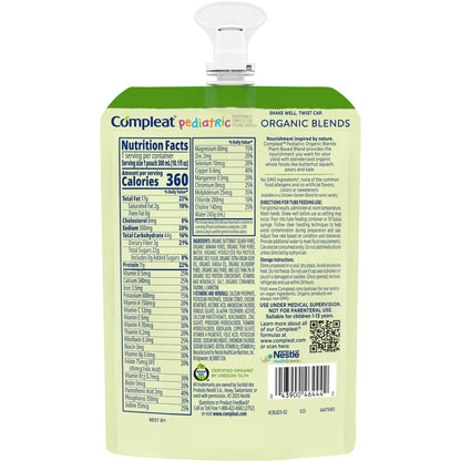 Compleat Pediatric Organic Blends Plant-Based Pediatric Tube Feeding Formula Unflavored Pouch Liquid