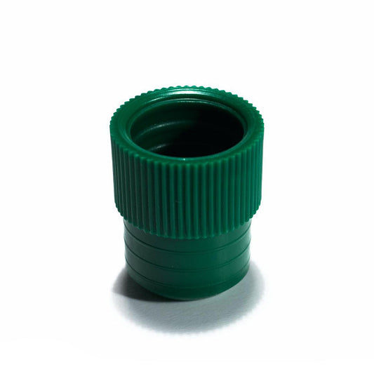Test Tube Plug Caps, Polyethylene, Green — 12 mm & 16 mm, 1000/Bag | Globe Scientific