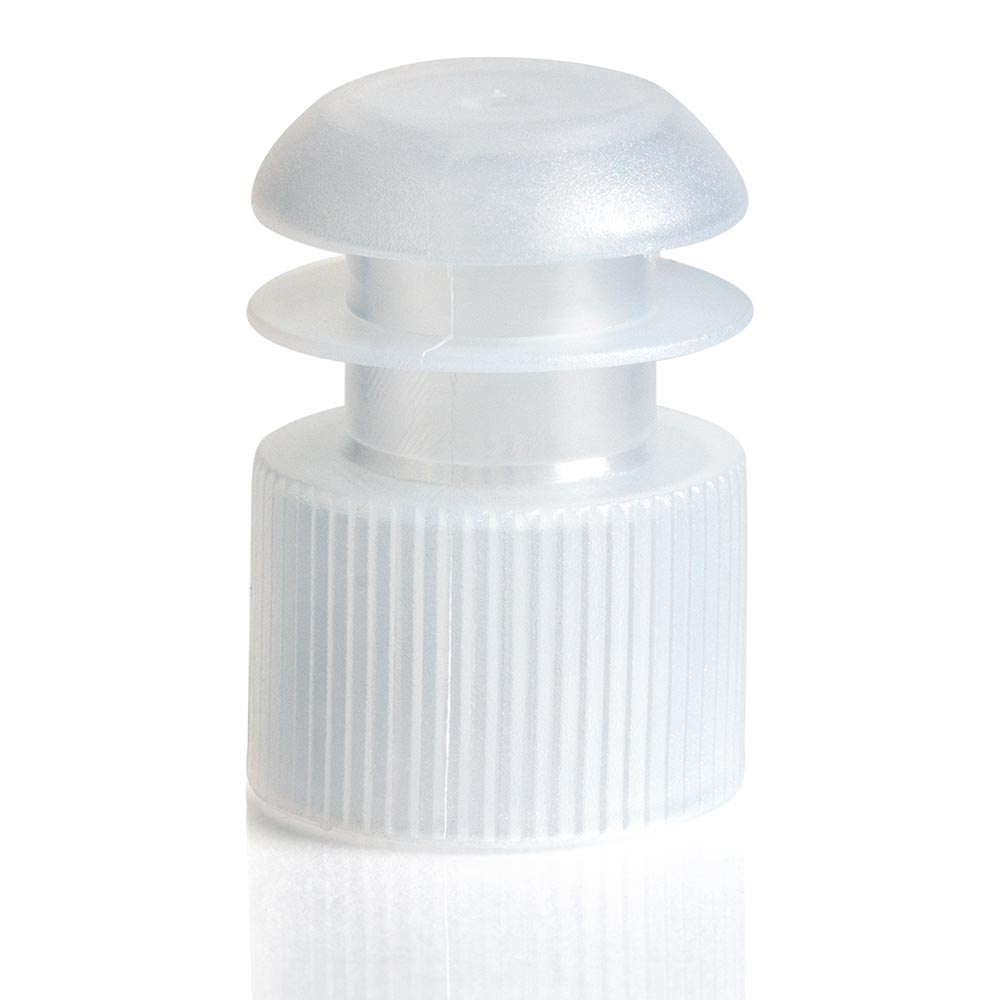 Flange Plug Caps, Clear Polyethylene — 12, 13 & 16 mm Test Tube Closures, 1000/Case | Globe Scientific