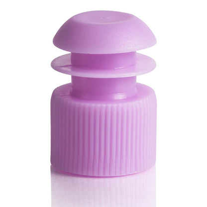 Flange Plug Caps, Lavender Polyethylene — 12/13/16 mm, 1000/Case | Globe Scientific