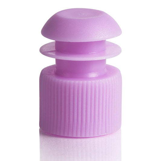 Flange Plug Caps, Lavender Polyethylene — 12/13/16 mm, 1000/Case | Globe Scientific