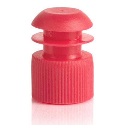 Flange Plug Caps, Red Polyethylene — 12, 13 & 16 mm Test Tube Closures, 1000/Case | Globe Scientific