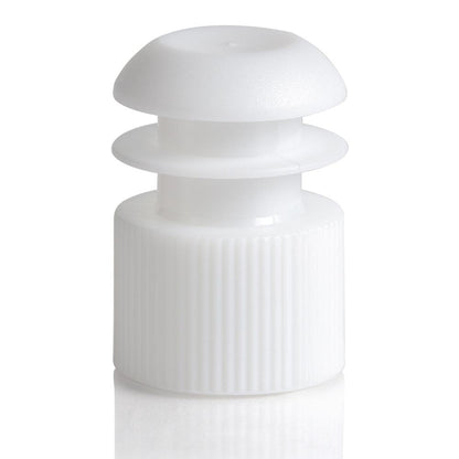 Flange Plug Caps, White Polyethylene — 12/13/16 mm Test Tube Closures, 1000/Case | Globe Scientific
