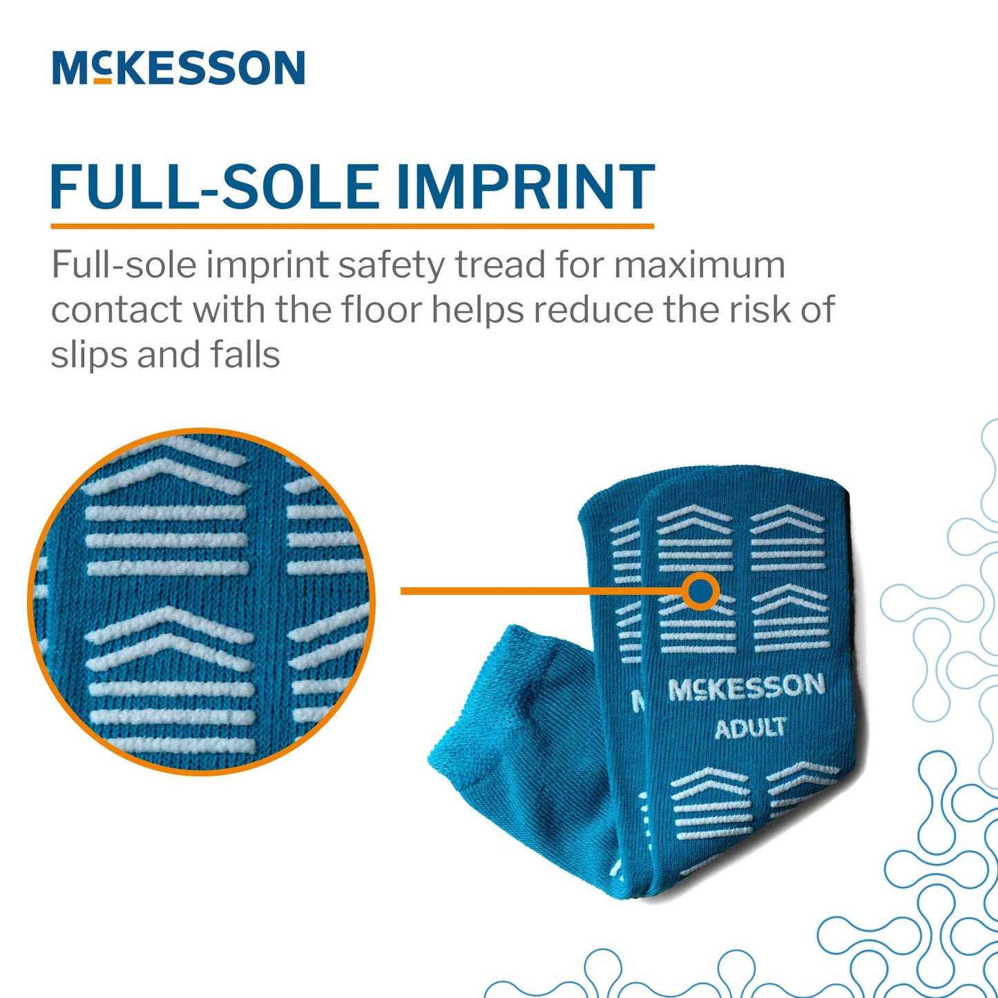 McKesson Slipper Socks, Double Tread, Adult, Teal