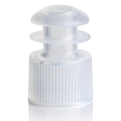 Flange Plug Caps, Clear Polyethylene — 12, 13 & 16 mm Test Tube Closures, 1000/Case | Globe Scientific