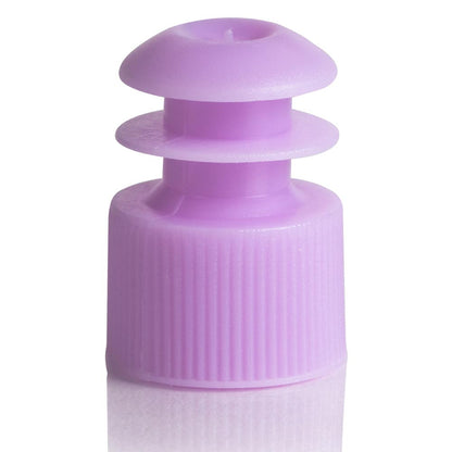 Flange Plug Caps, Lavender Polyethylene — 12/13/16 mm, 1000/Case | Globe Scientific