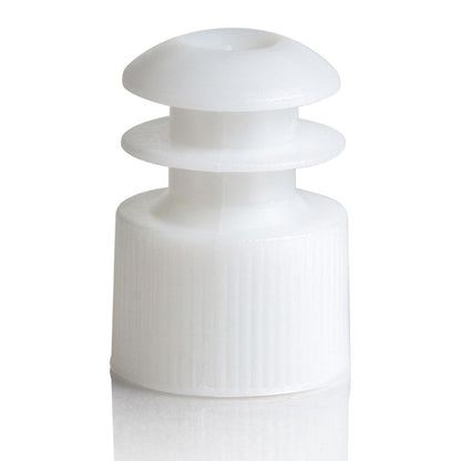 Flange Plug Caps, White Polyethylene — 12/13/16 mm Test Tube Closures, 1000/Case | Globe Scientific