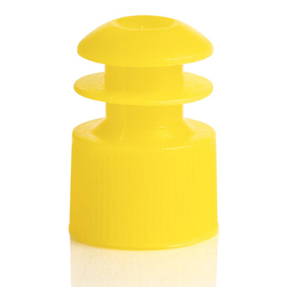 Flange Plug Caps, Polyethylene — 12/13/16 mm, Yellow, 1000/Pack | Globe Scientific