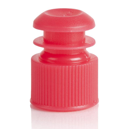 Flange Plug Caps, Red Polyethylene — 12, 13 & 16 mm Test Tube Closures, 1000/Case | Globe Scientific