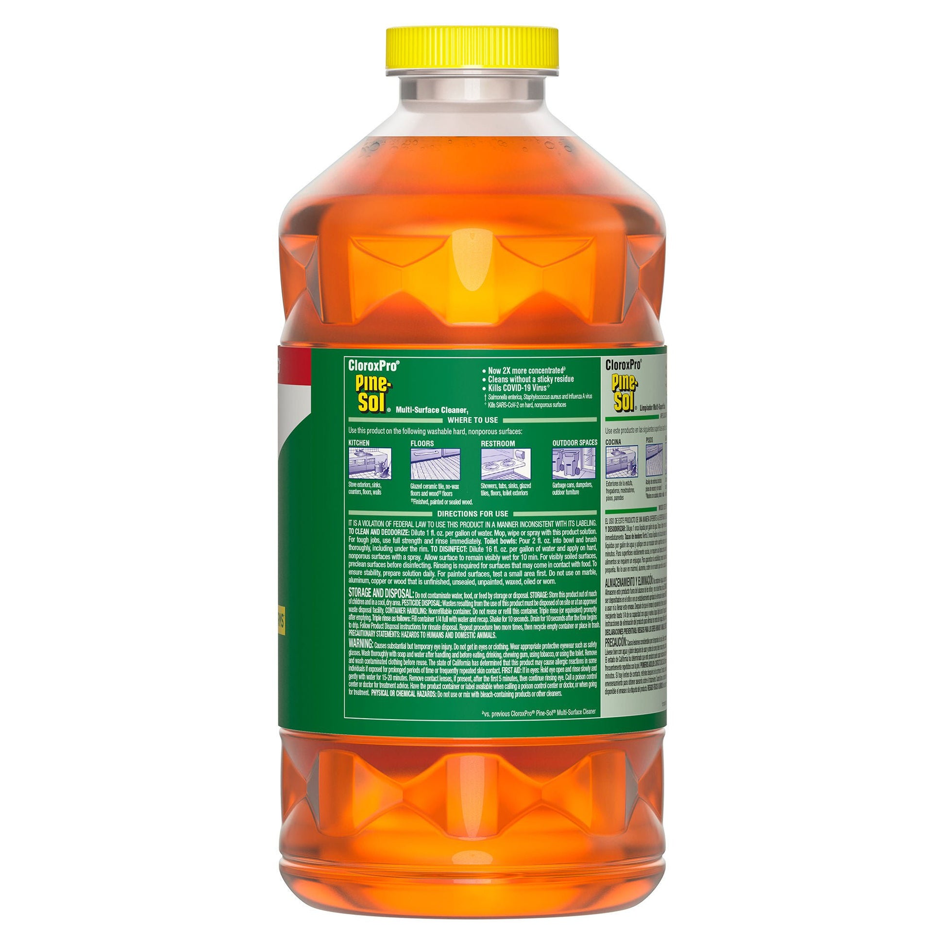 Pine-Sol Surface Disinfectant Cleaner Broad Spectrum Manual Pour Liquid Bottle Pine Scent