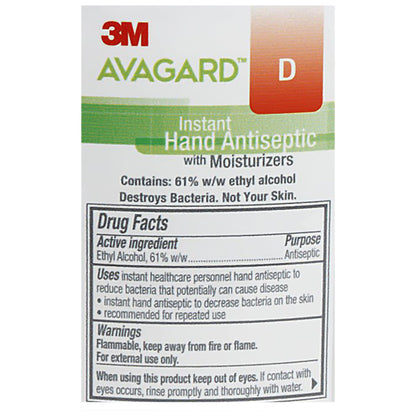 3M Avagard D Hand Antiseptic, Pump Bottle