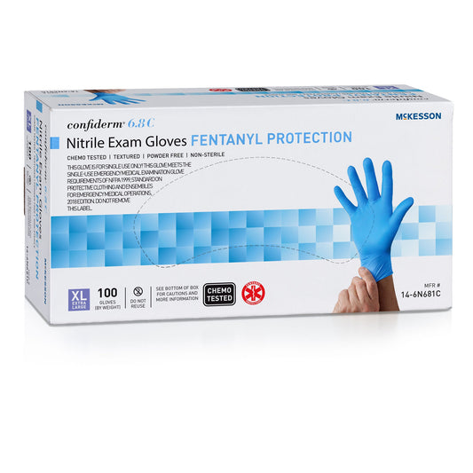McKesson Confiderm® 6.8C Nitrile Exam Gloves, Blue