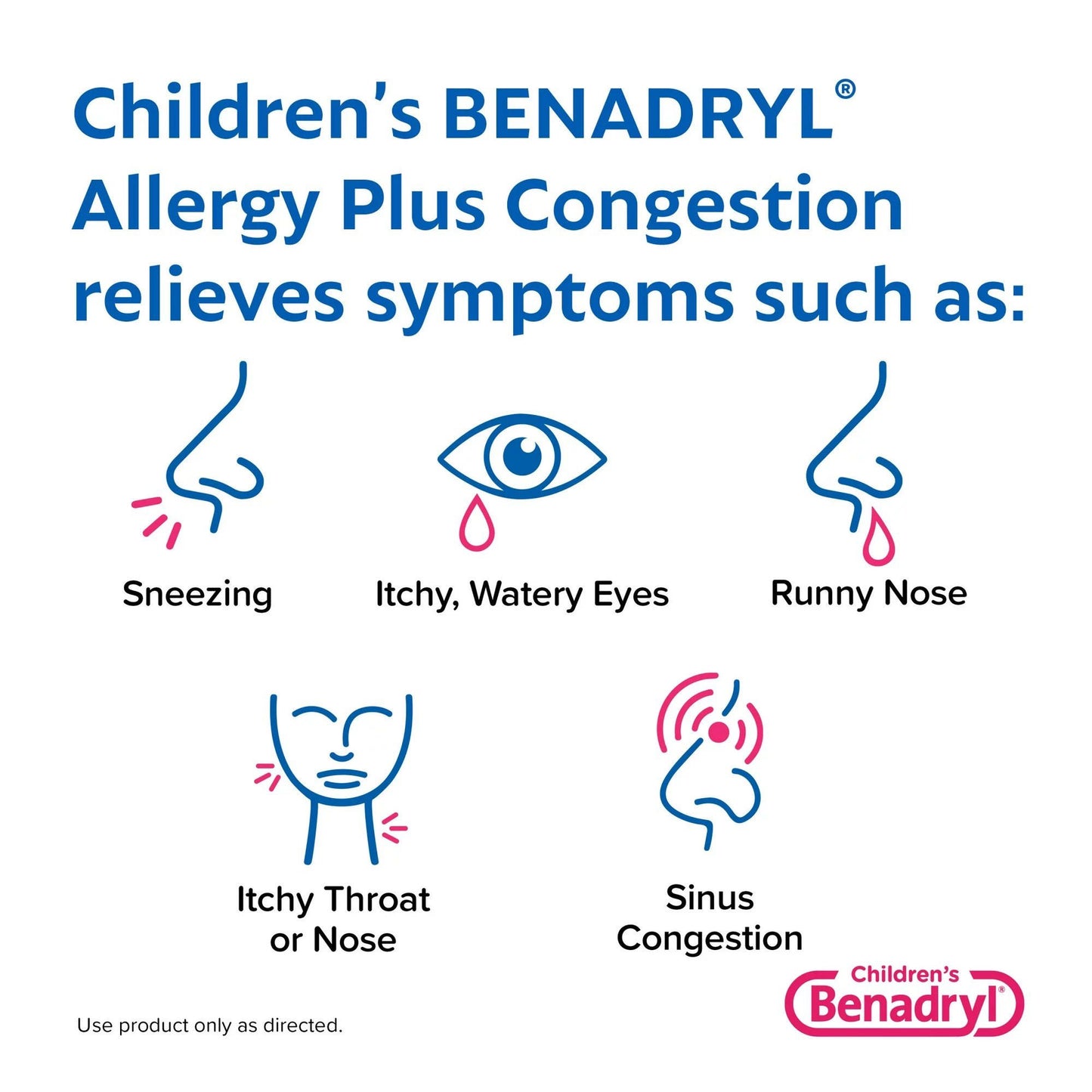 Benadryl® Children's Allergy Plus Congestion Liquid Grape Flavor