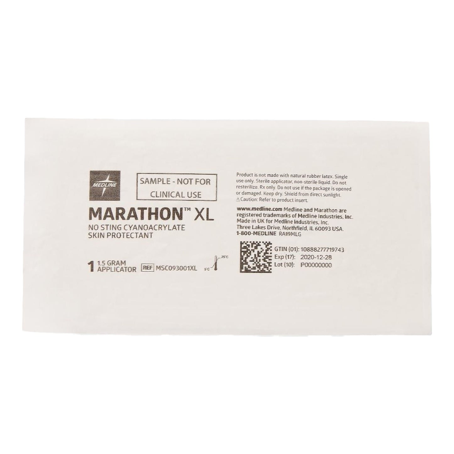 Marathon Skin Barrier Applicator Cyanoacrylate Individual Packet X-Large
