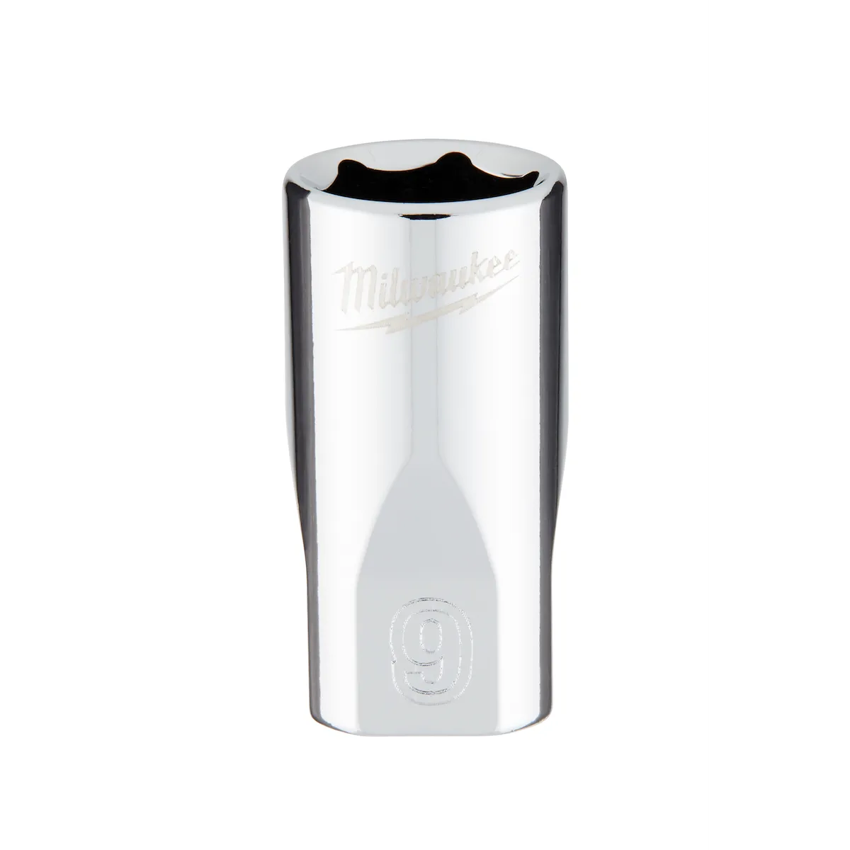 Milwaukee 1/4" Drive 9mm Metric Socket with FOUR FLAT Sides 45-34-9035 | 1/4 in Drive, Chrome Vanadium Steel