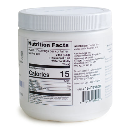 McKesson Food and Beverage Thickener Canister Unflavored IDDSI Level 0 Thin