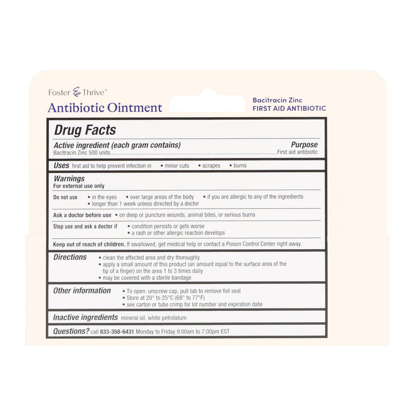 Foster & Thrive™ Bacitracin Zinc Antibiotic Ointment