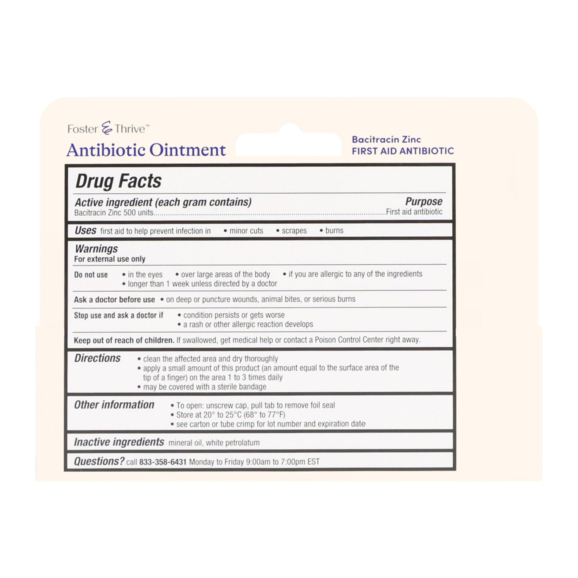Foster & Thrive™ Bacitracin Zinc Antibiotic Ointment