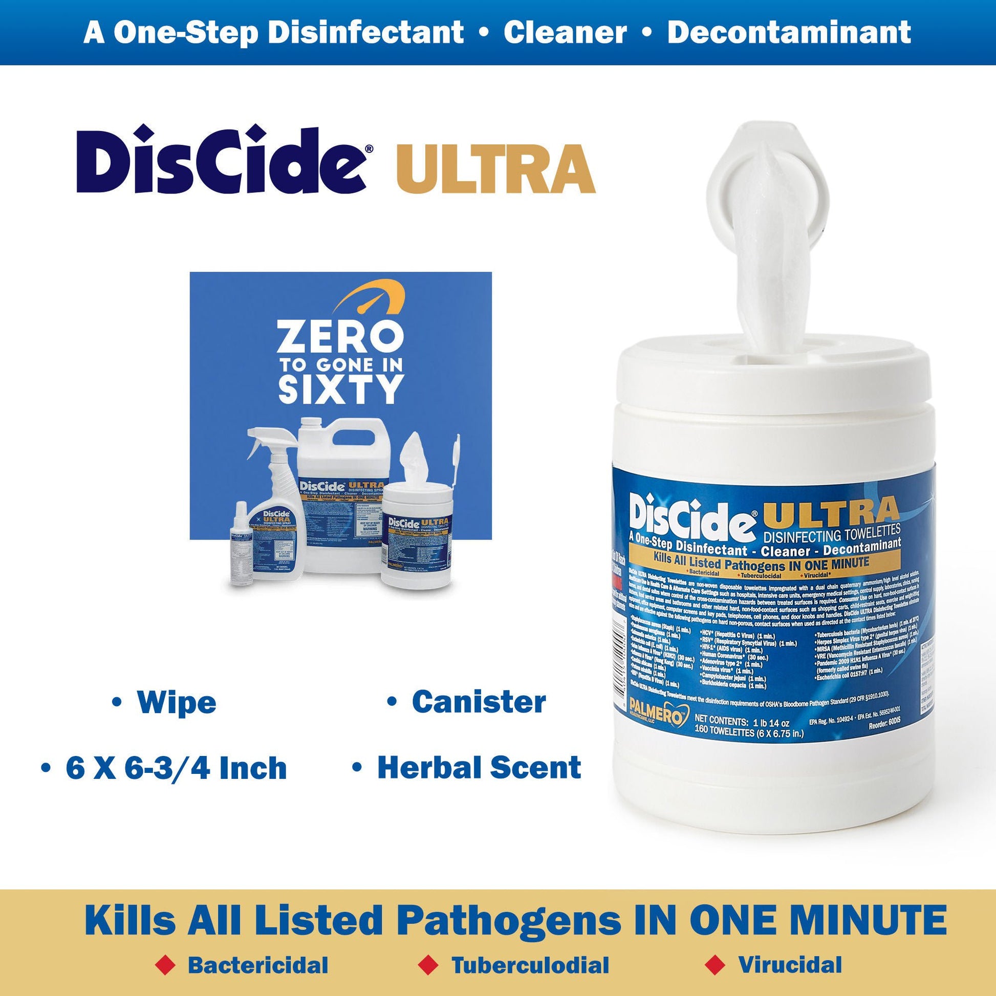DisCide® Ultra Disinfecting Towelettes