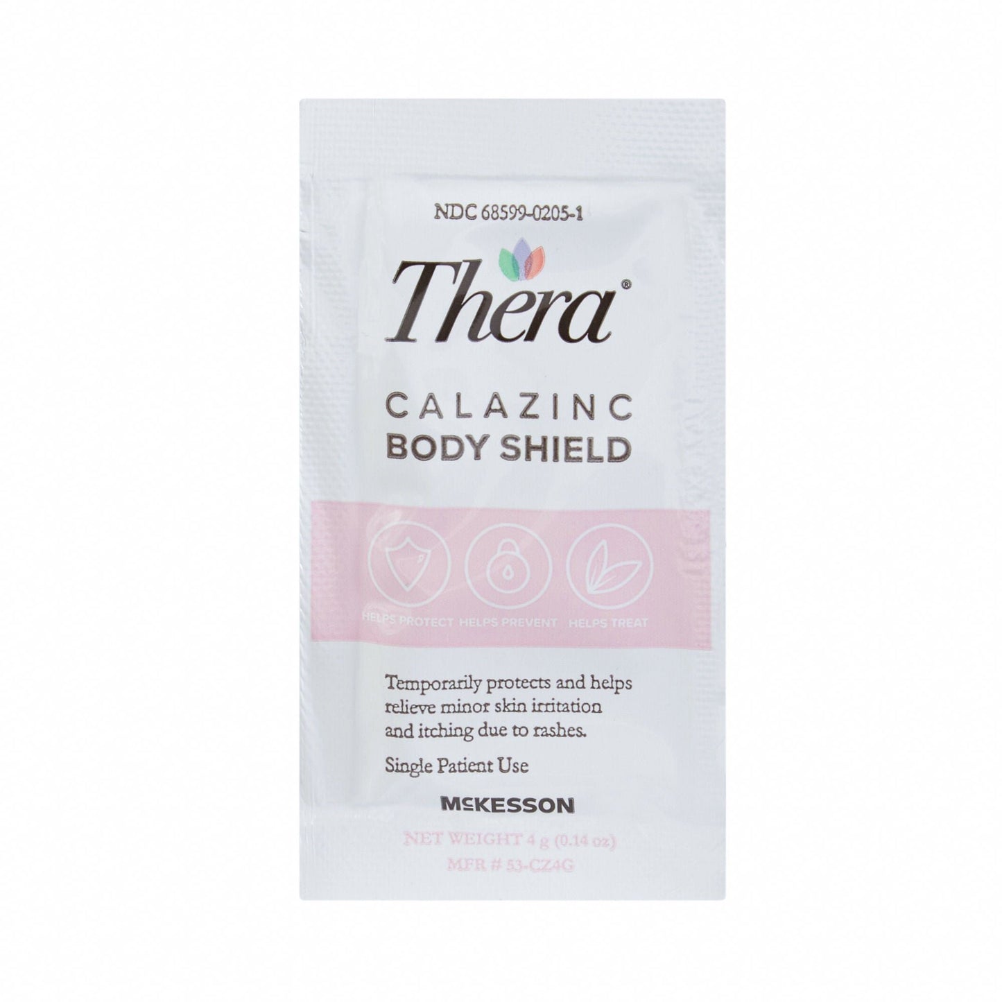 Thera Calazinc Body Shield Skin Protectant, Individual Packets