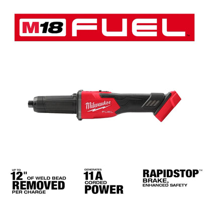 Milwaukee M18 FUEL Braking Die Grinder, Slide Switch 2939-20 | M18 Battery, Metal